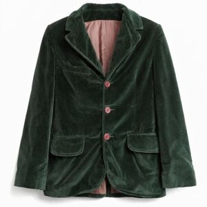 Green Velvet Blazer